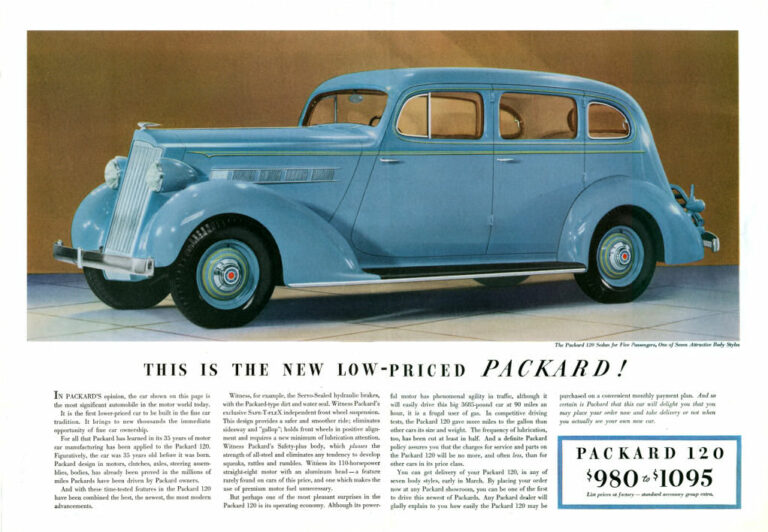 1935 Packard One-Twenty advertisement - not the real reason Packard died