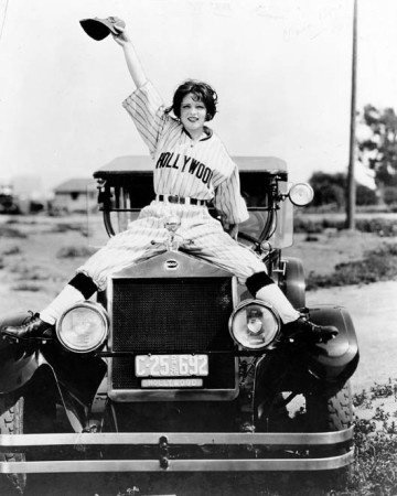 Hollywood Actress Clara Bow and a Moon circa 1923