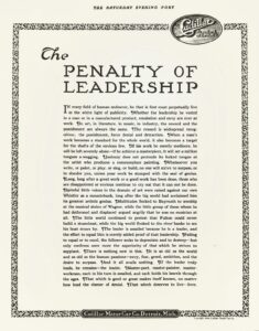 The Penalty of Leadership