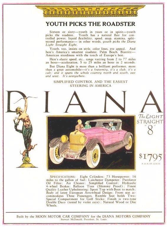 Diana advertisement for assembled car