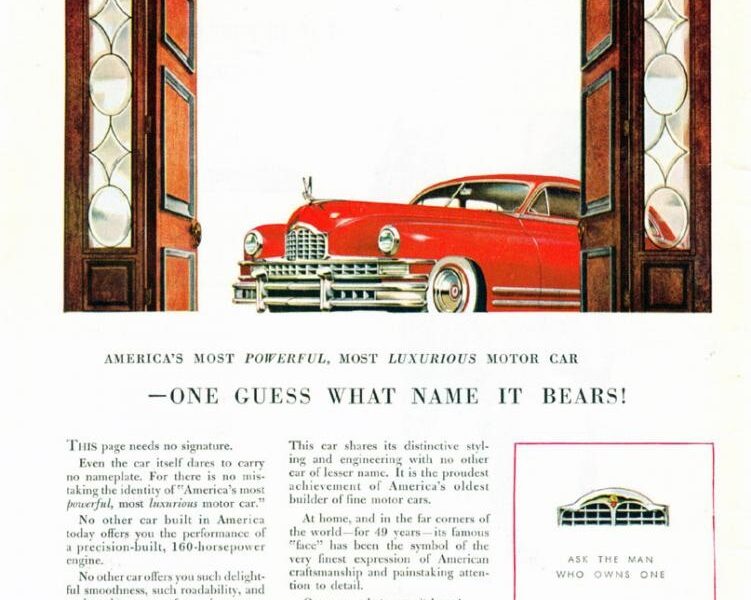 1948 Packard Eight, Super Eight, and Custom Eight advertisement