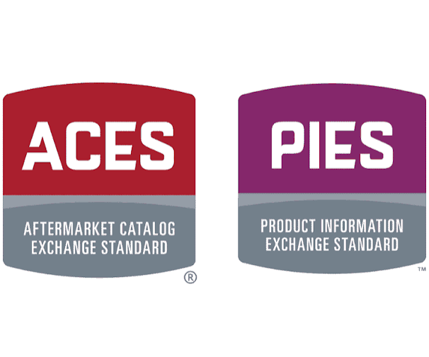 Logos for the Aftermarket Catalog Exchange Standard and the Product Information Exchange Standard